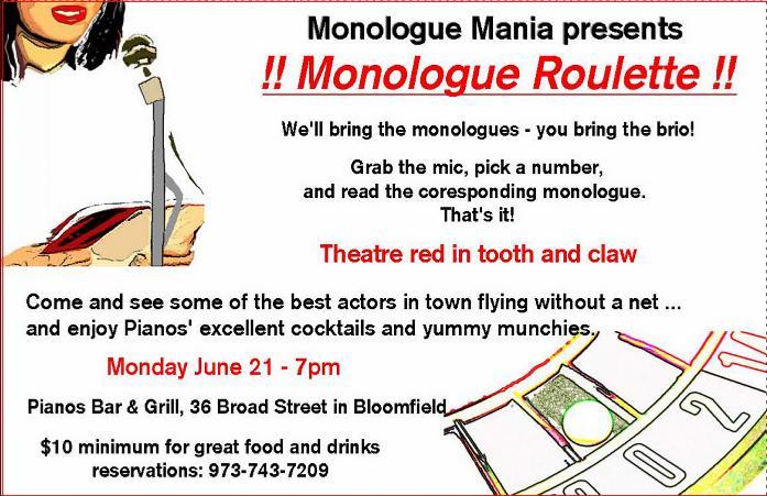 TONIGHT - it's time for Monologue Roulette - see details, story.