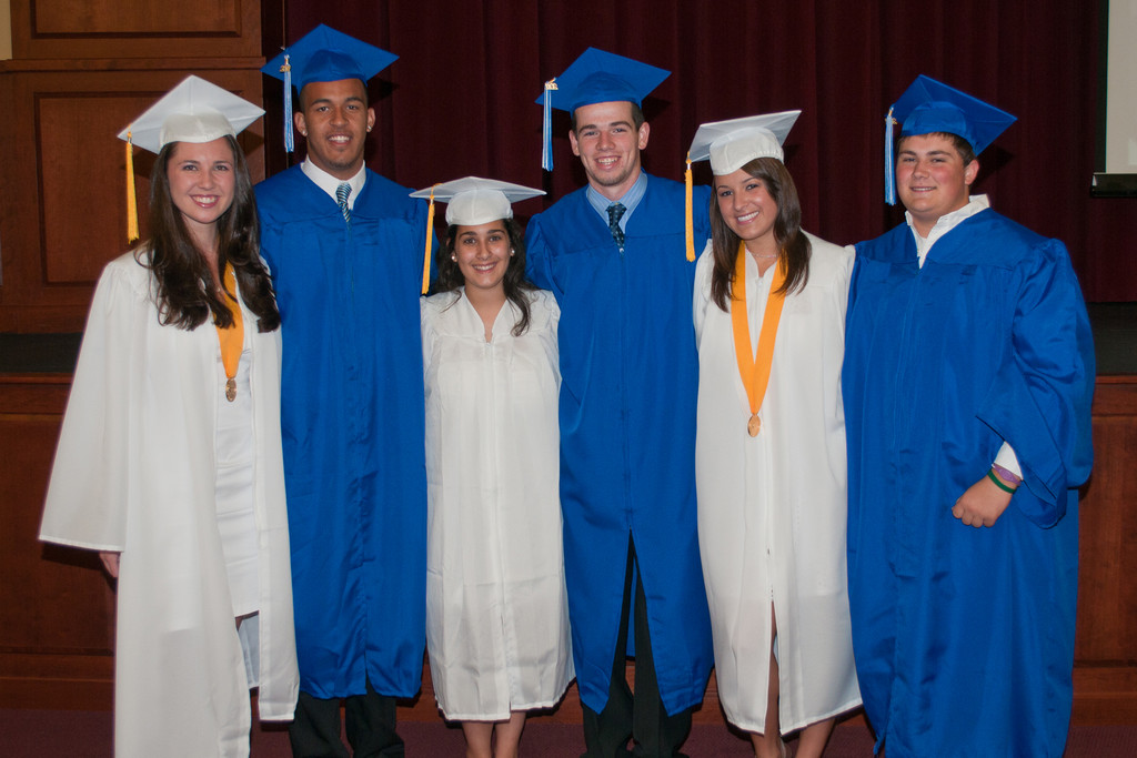 Graduation Bells are ringing in the Caldwells and Montclair - here are some happy 2011 high school graduates from James Caldwell High School. From left to right are:Lisa Housel, Yago Ferreira,  Jenaa Gurriere, Chris Kinsella, Danimarie Roselle, 
Matthew Vitiello 