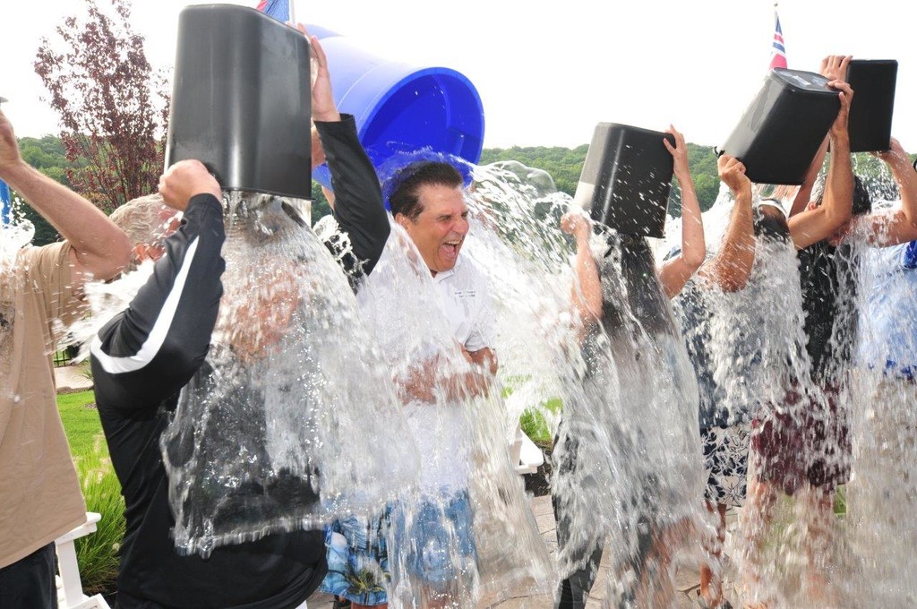 Essex County Esecutive Joseph DiVincenzo, Jr. takes the ice bucket challenge to support  the ALS Association.